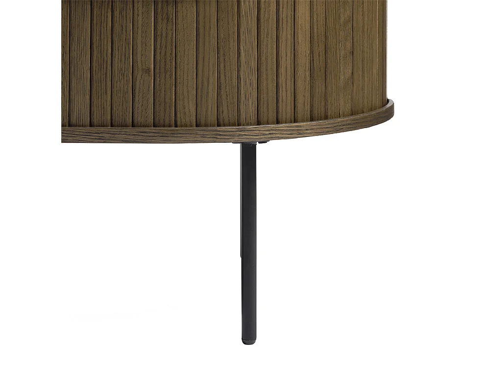 Table basse 2 portes 120 cm - Bois foncé - ALBA