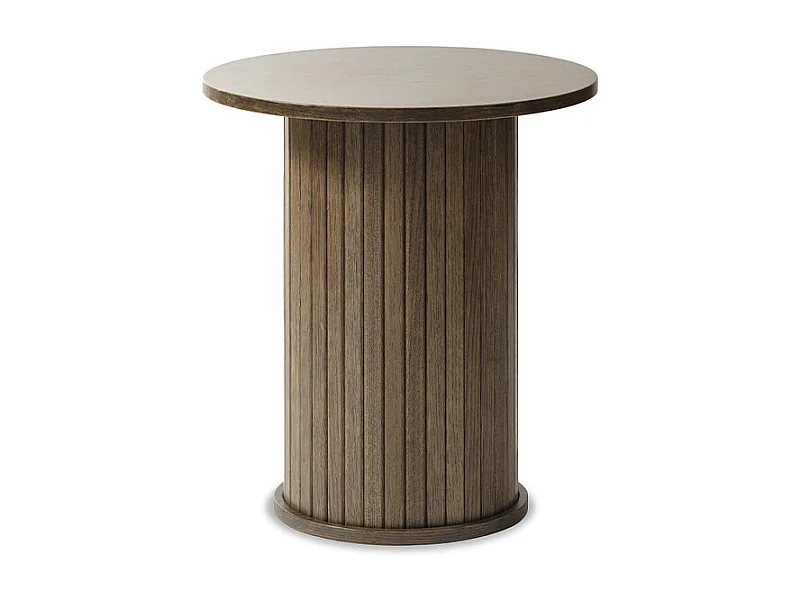 Table d'appoint ronde ø50 cm - Bois foncé - ALBA