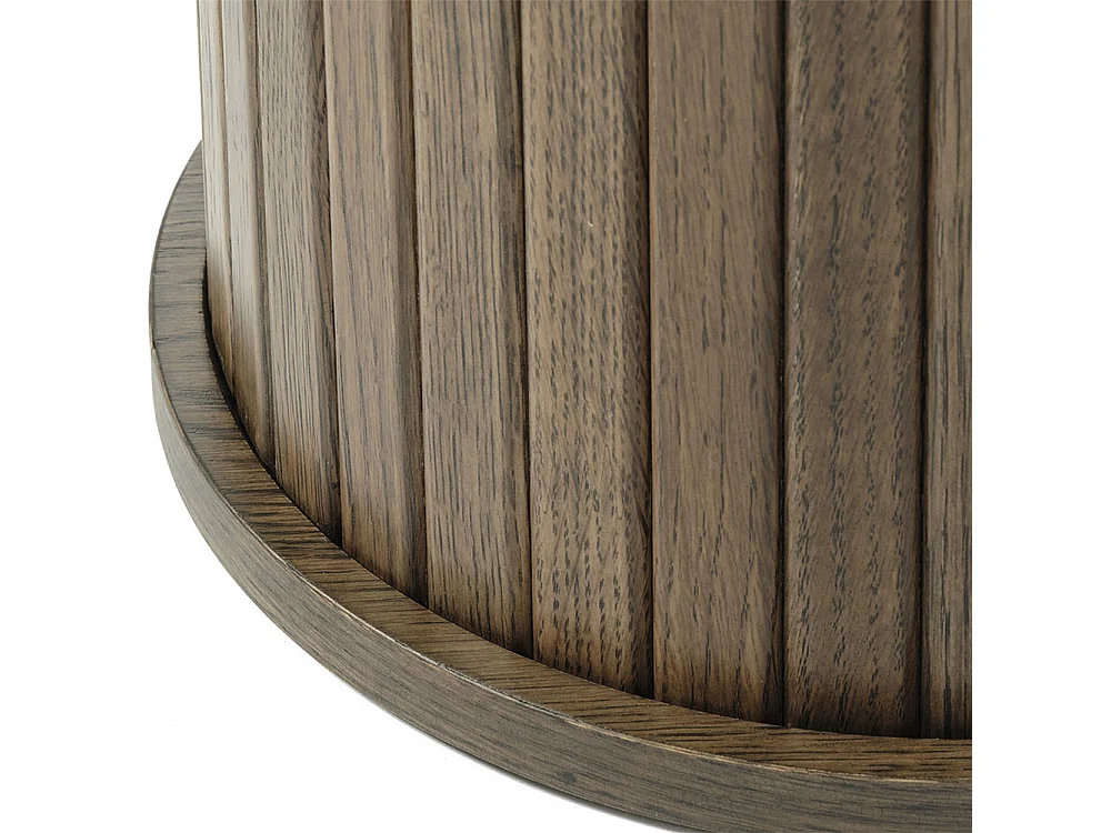 Table d'appoint ronde ø50 cm - Bois foncé - ALBA
