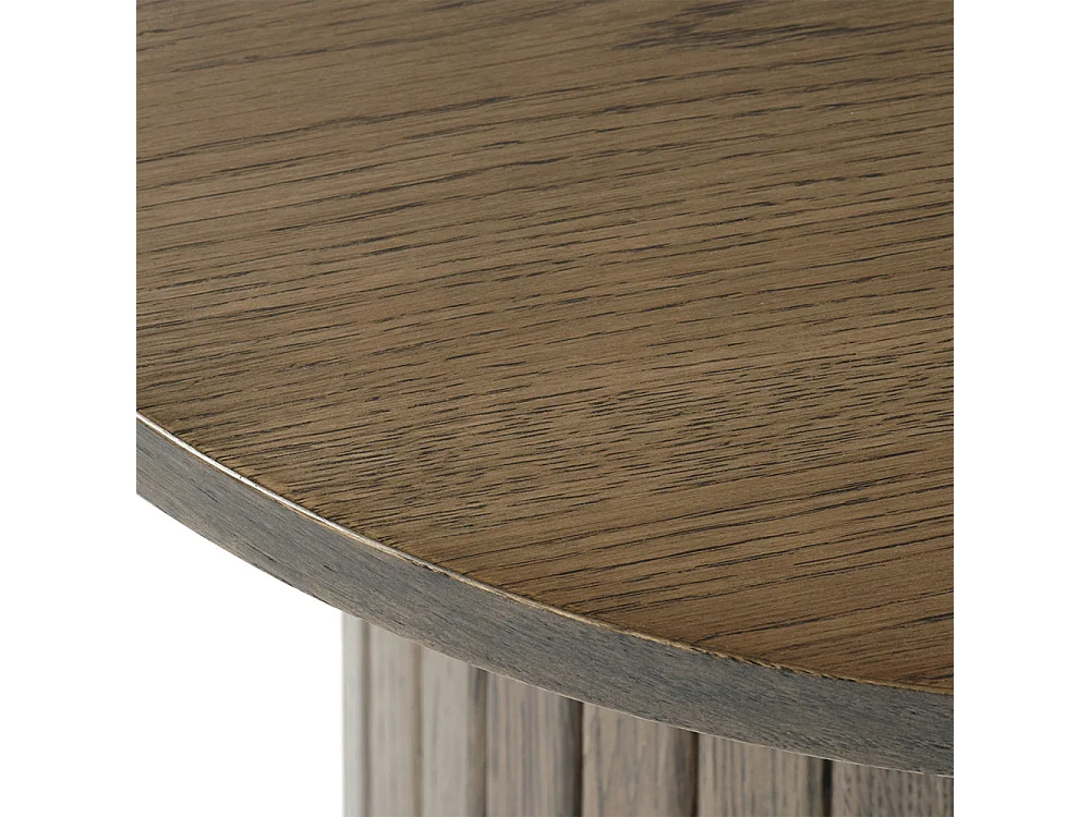 Table d'appoint ronde ø50 cm - Bois foncé - ALBA