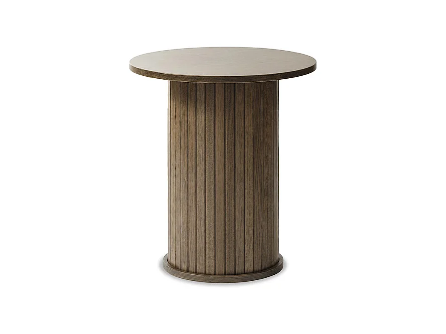 Table d'appoint ronde ø50 cm - Bois foncé - ALBA