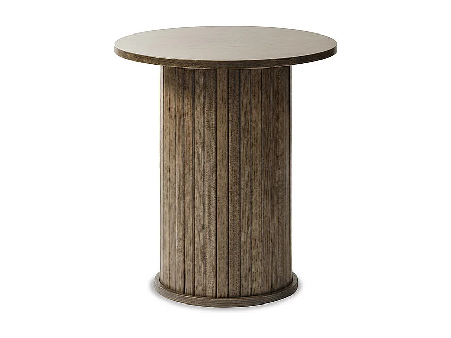Table d'appoint ronde ø50 cm - Bois foncé - ALBA