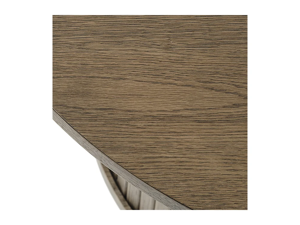 Table basse ronde ø90 cm - Bois foncé - ALBA