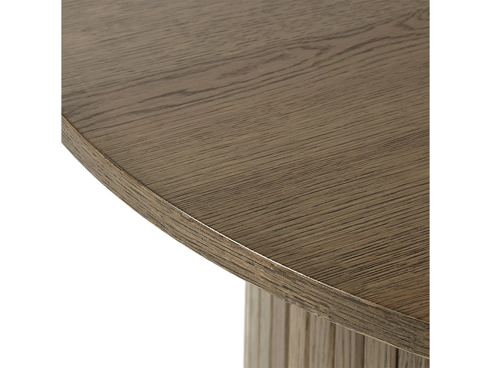 Table basse ronde ø90 cm - Bois foncé - ALBA