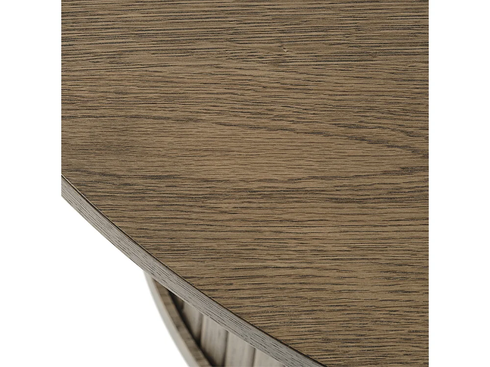 Table basse ronde ø90 cm - Bois foncé - ALBA