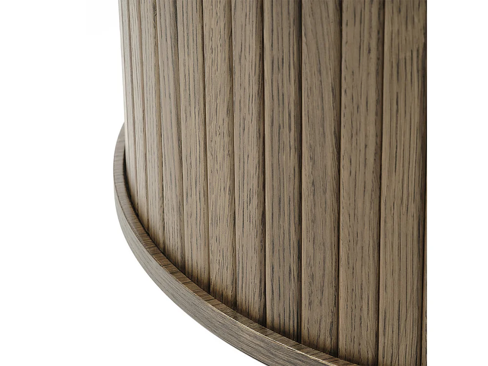 Table basse ronde ø90 cm - Bois foncé - ALBA