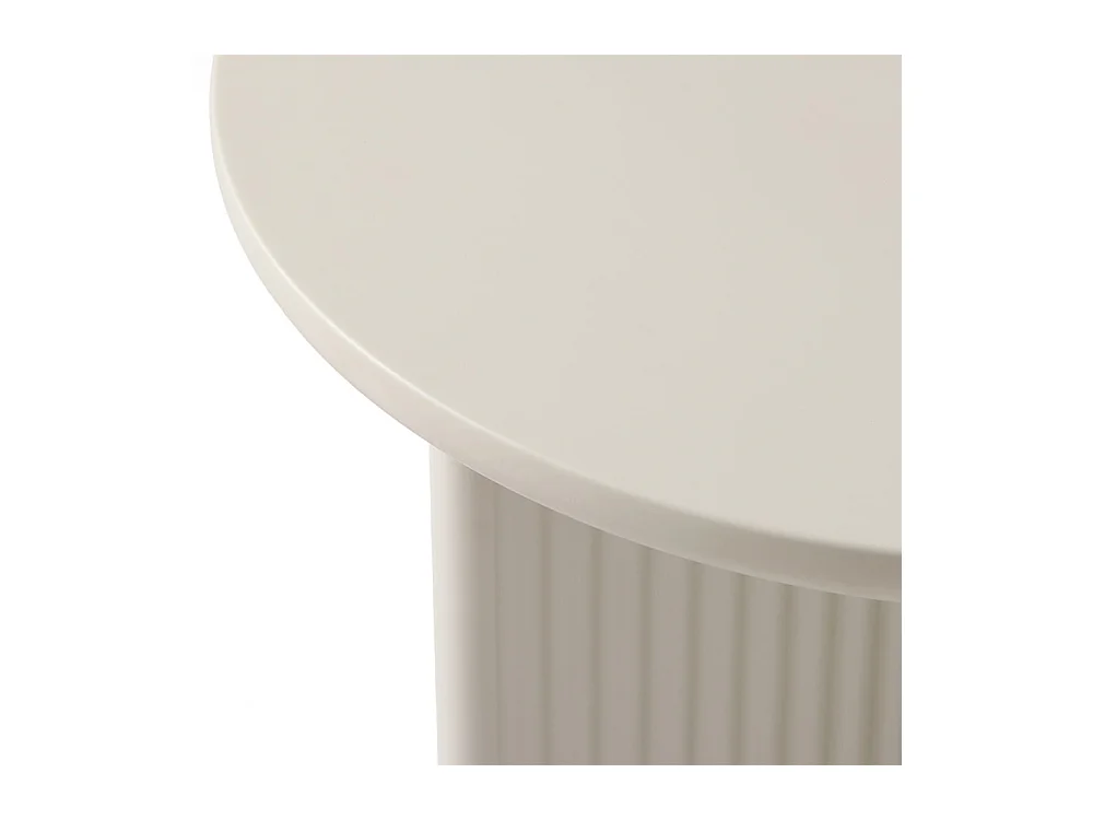 Table d'appoint ronde ø50 cm - Bois strié - MIRANO