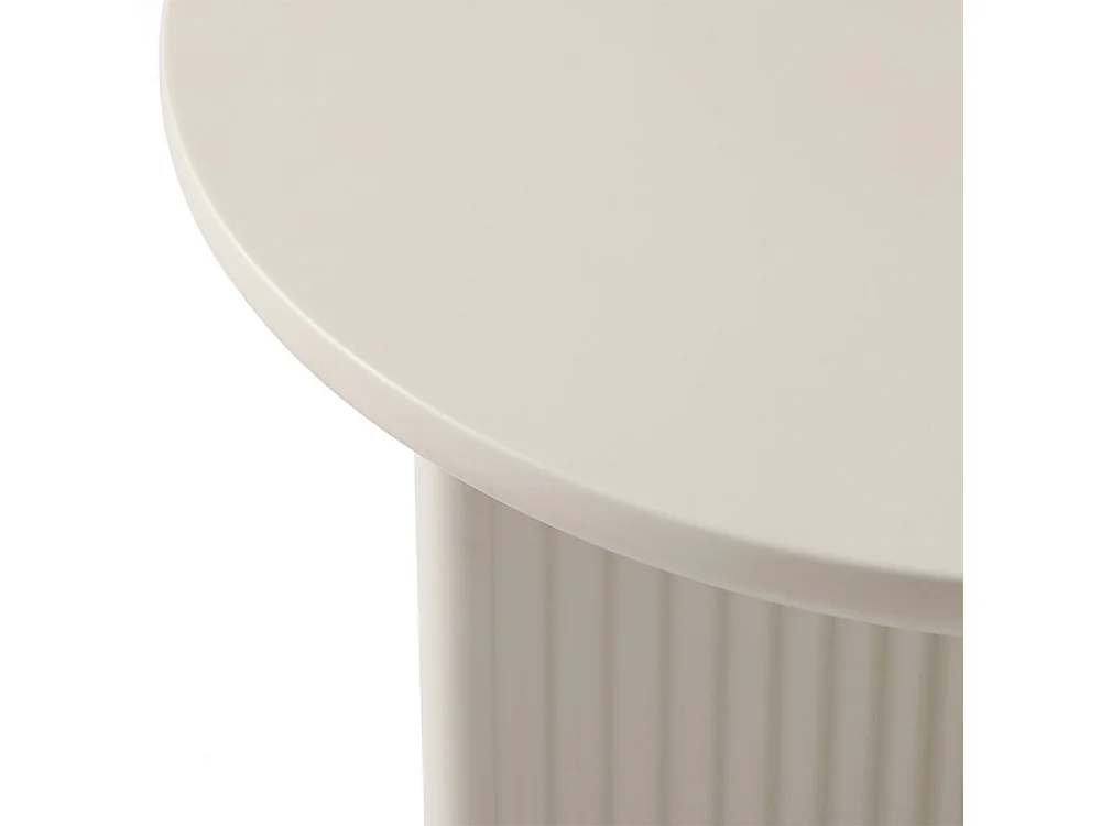 Table d'appoint ronde ø50 cm - Bois strié - MIRANO