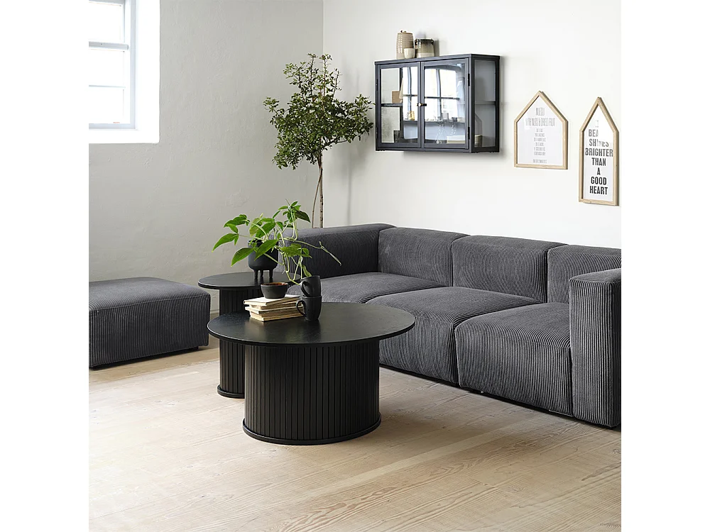 Table d'appoint ronde ø50 cm - Bois noir - ALBA