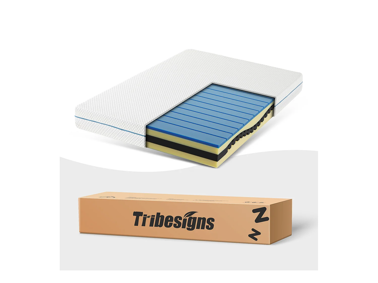 Matelas 140x200 cm, Épaisseur 20 cm, Matelas en Mousse à Mémoire de Forme, 7 Zones H3 Fermeté Moyenne, Soutien Parfait, Réversible à Deux Faces Utilisables