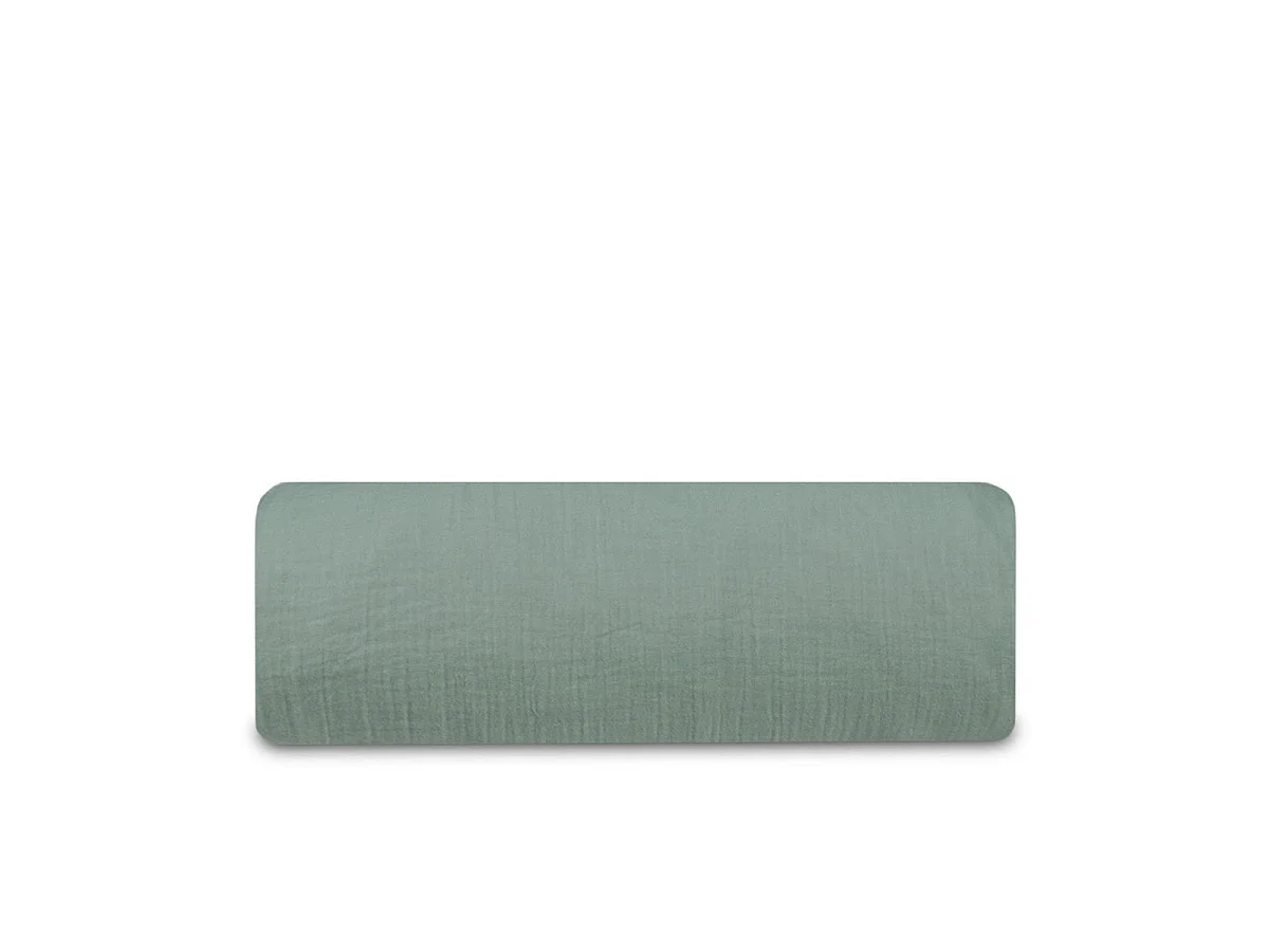 Drap - housse gaze de coton vert sauge 180x200 cm