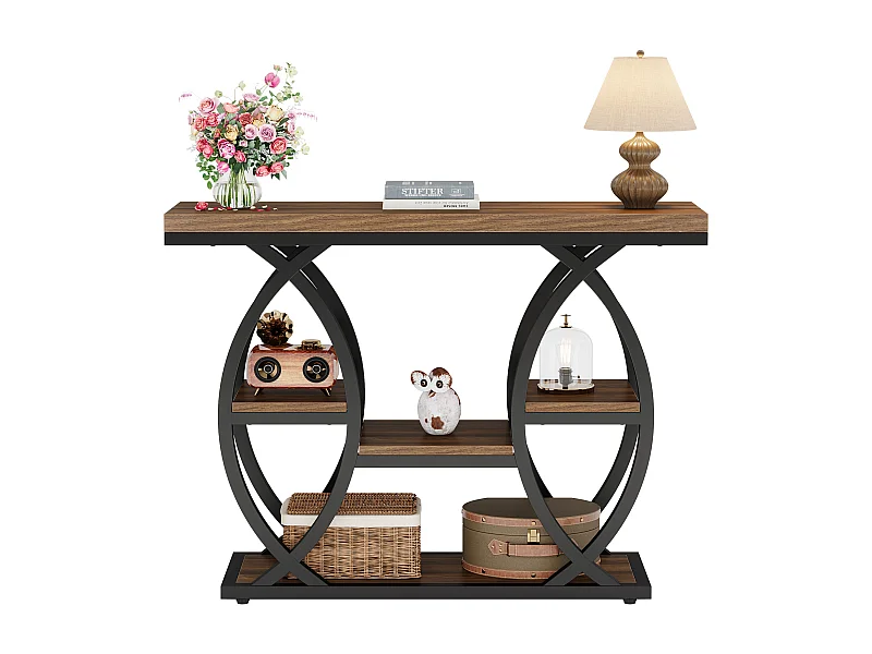 Tavolino rotondo moderno con piano in finto marmo bianco, tavolino da caffè, tavolino da cocktail