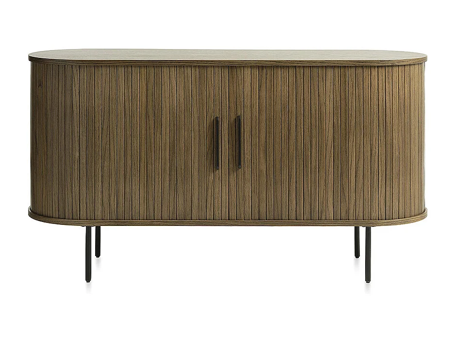 Buffet 2 portes 140 cm - Bois foncé - ALBA