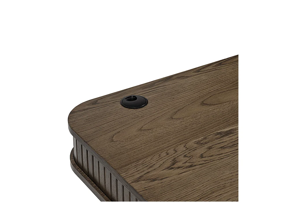 Bureau 2 portes 120 cm - Bois foncé - ALBA