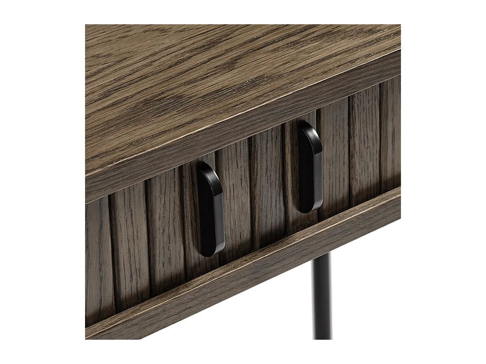 Bureau 2 portes 120 cm - Bois foncé - ALBA