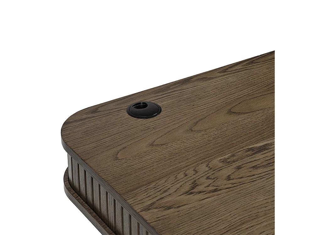 Bureau 2 portes 120 cm - Bois foncé - ALBA