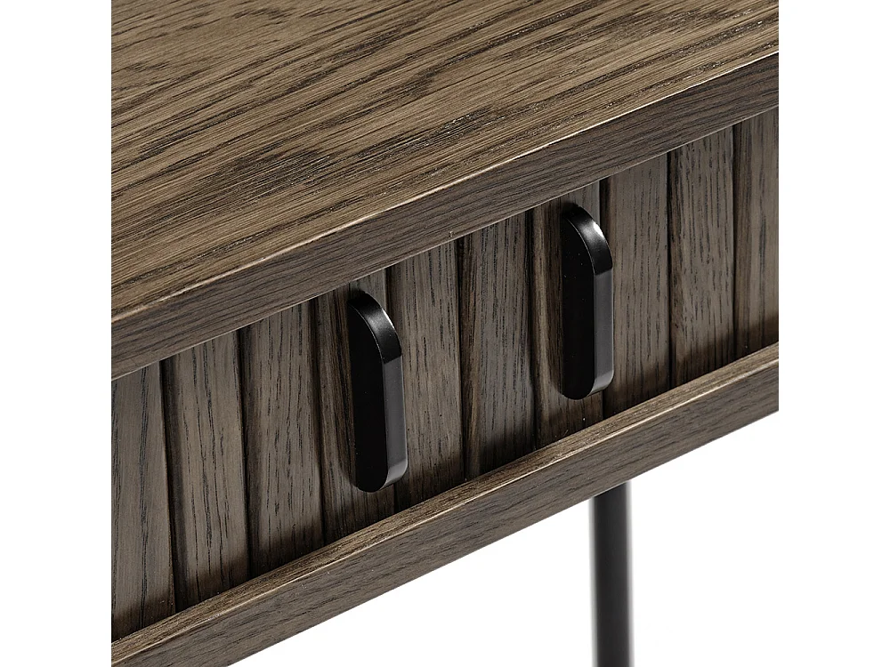 Bureau 2 portes 120 cm - Bois foncé - ALBA