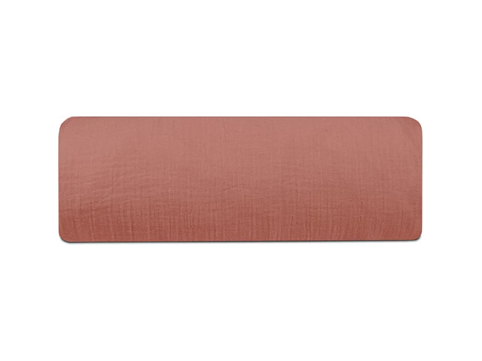 Drap-housse gaze de coton teracotta 160x200 cm
