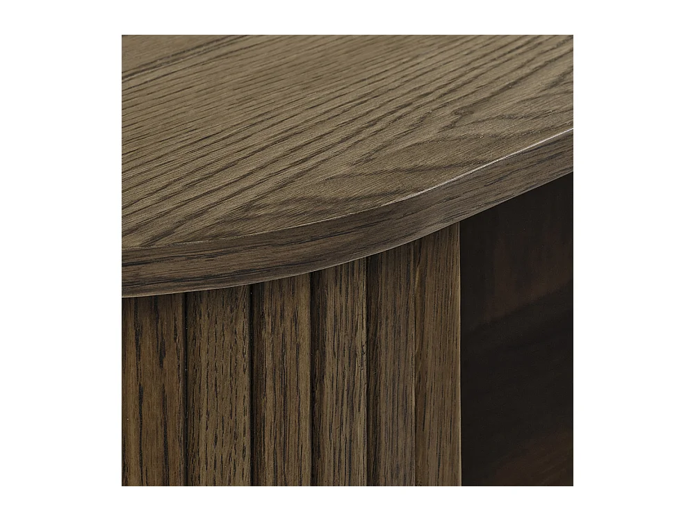 Buffet haut 2 portes - Bois foncé - ALBA