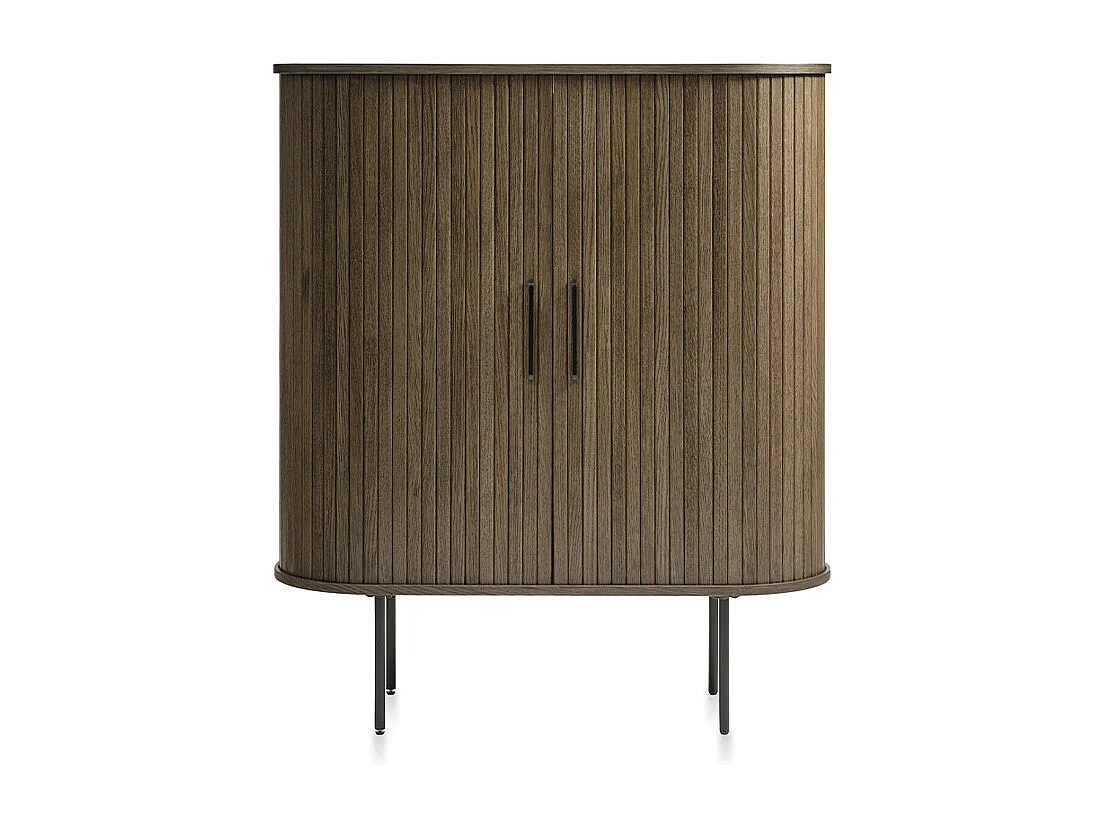 Buffet haut 2 portes - Bois foncé - ALBA