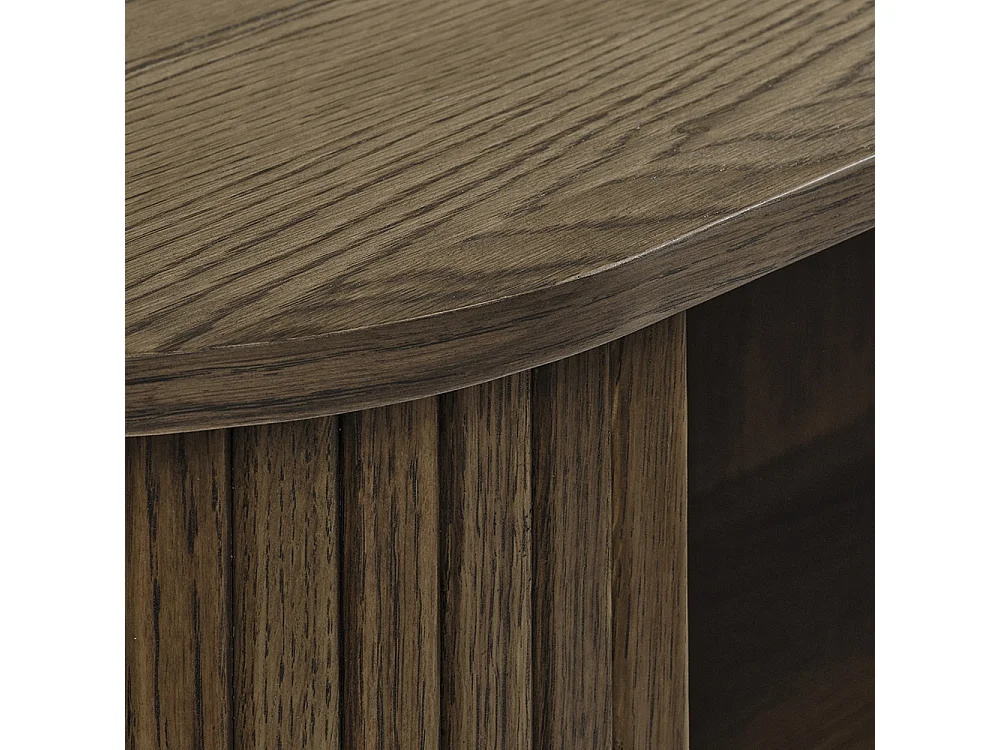 Buffet haut 2 portes - Bois foncé - ALBA