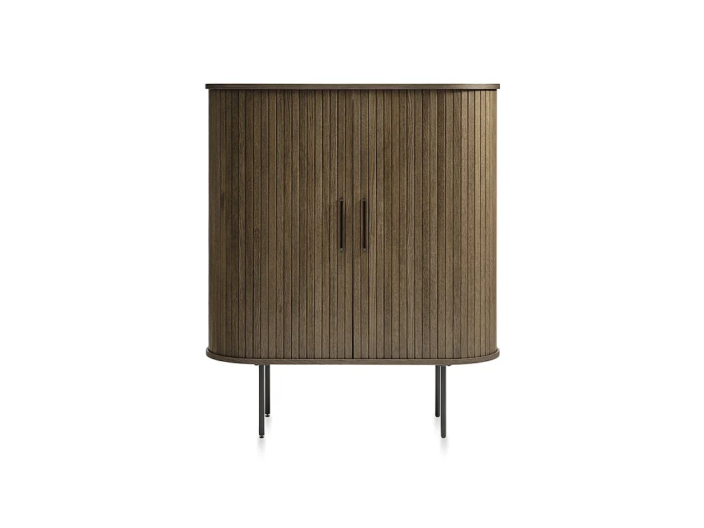 Buffet haut 2 portes - Bois foncé - ALBA