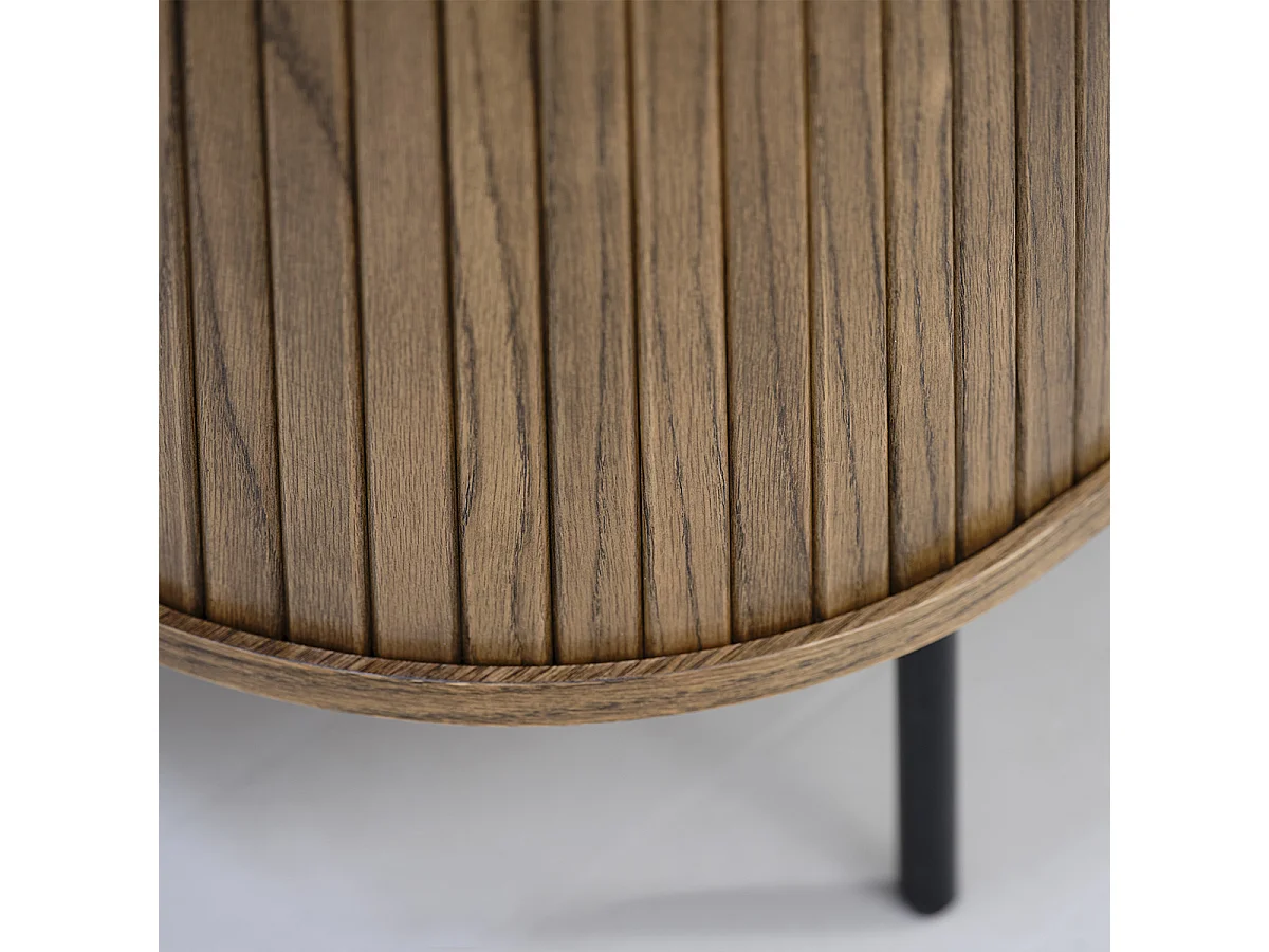 Buffet haut 2 portes - Bois foncé - ALBA