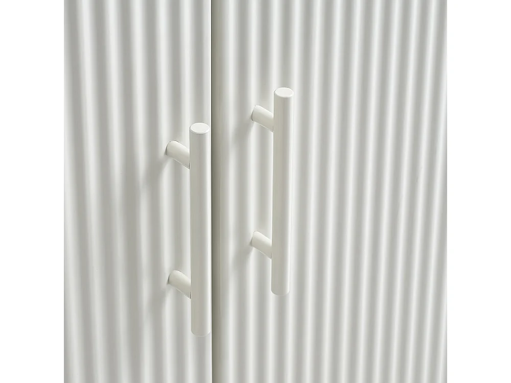 Buffet haut 2 portes - Bois strié - MIRANO