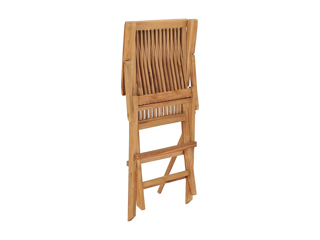 Fauteuil de jardin pliant en bois de teck massif huilé - ANCOLIE