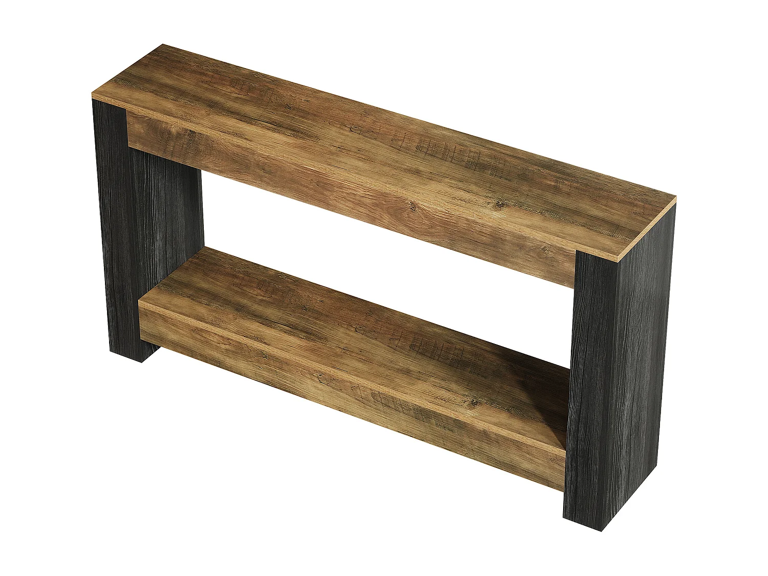 Tavolo consolle lungo 160 cm per ingresso, tavolo rustico in legno per soggiorno