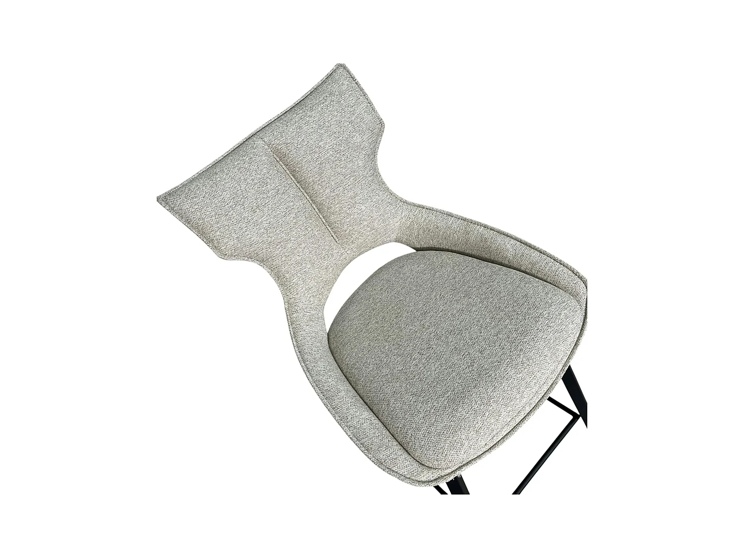 Chaise de bar pivotante tissu beige (lot de 2) LOMBARDIE