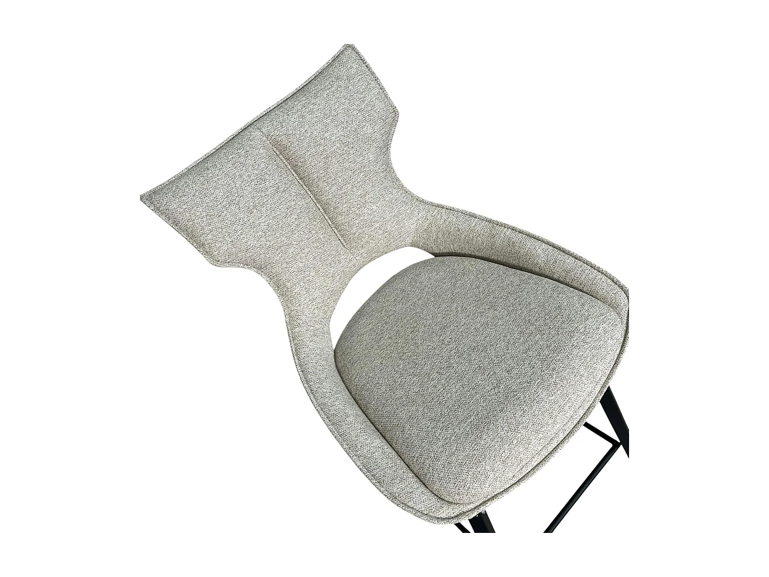 Chaise de bar pivotante tissu beige (lot de 2) LOMBARDIE