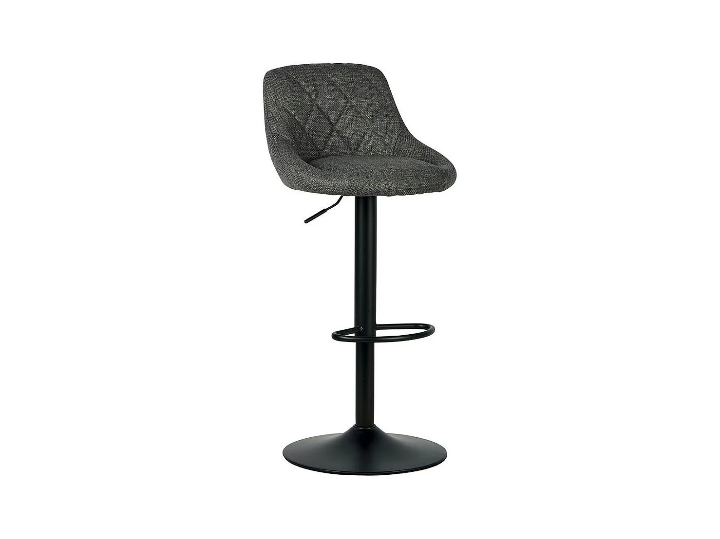 Chaise de bar hauteur réglable tissu gris (lot de 2) MALMOE