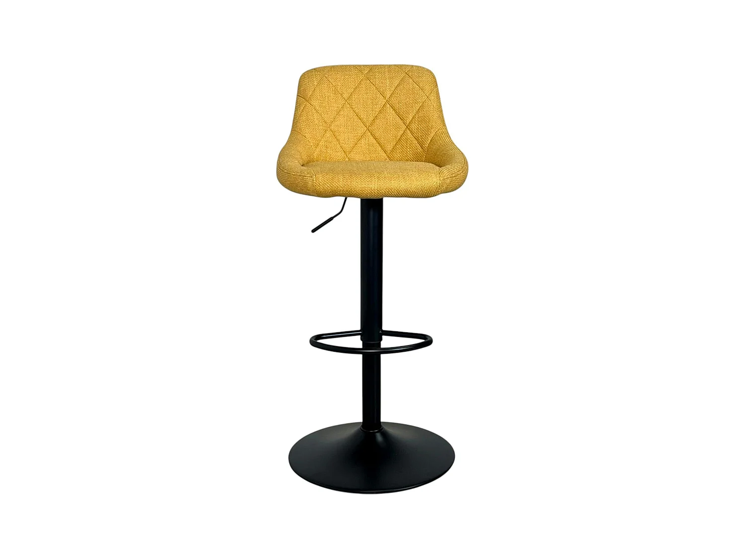 Chaise de bar hauteur réglable tissu moutarde (lot de 2) MALMOE