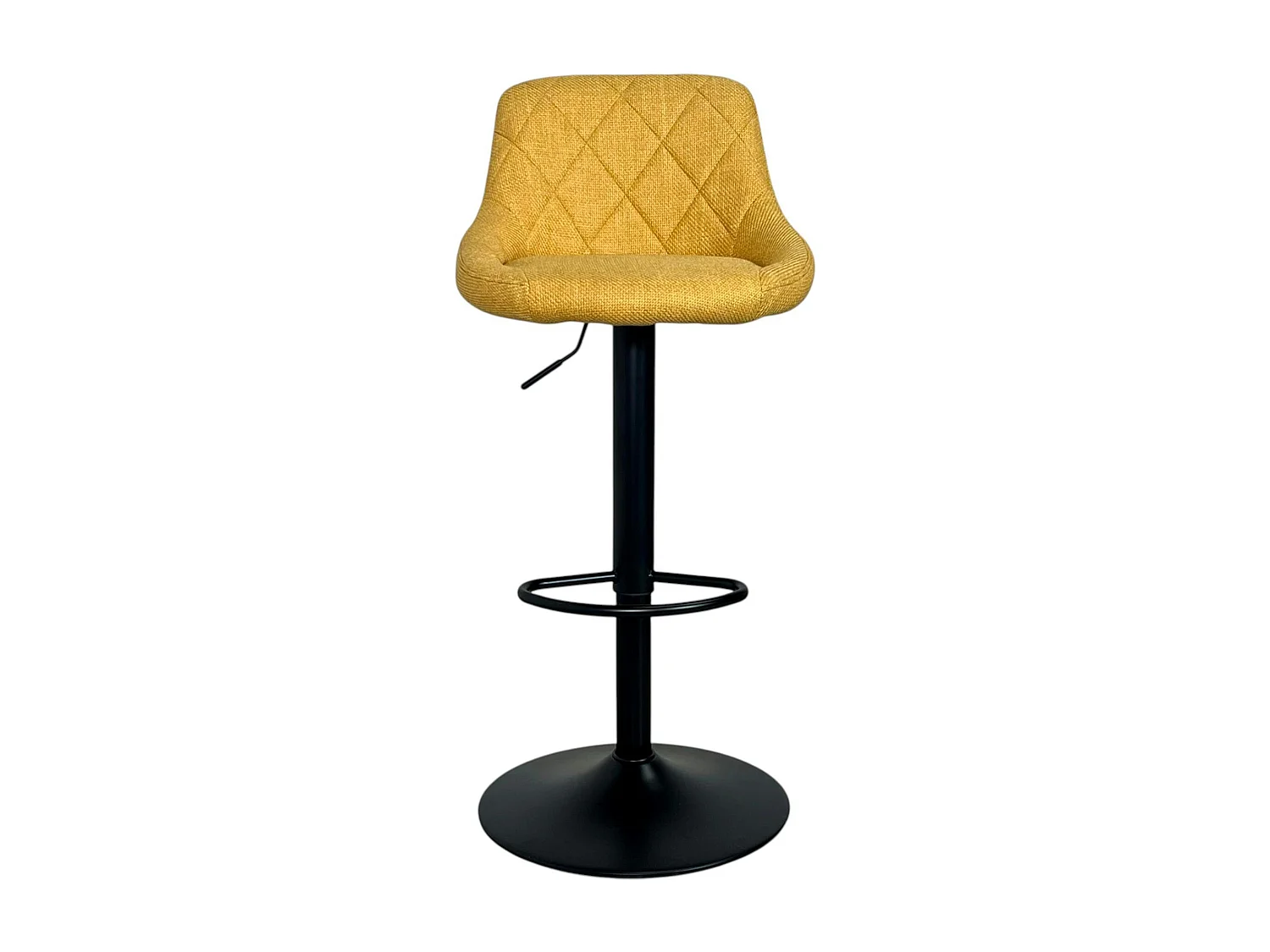 Chaise de bar hauteur réglable tissu moutarde (lot de 2) MALMOE