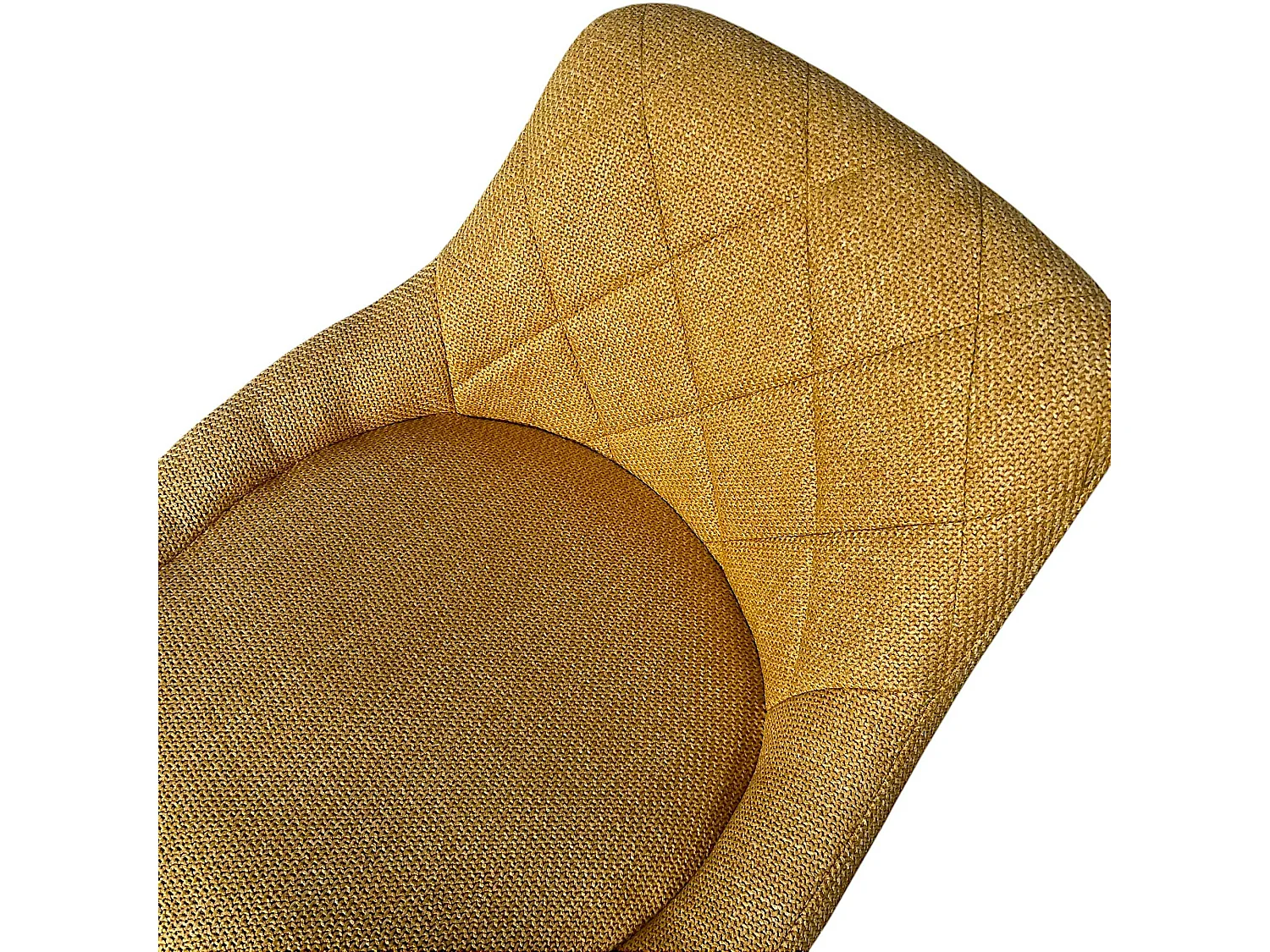 Chaise de bar hauteur réglable tissu moutarde (lot de 2) MALMOE