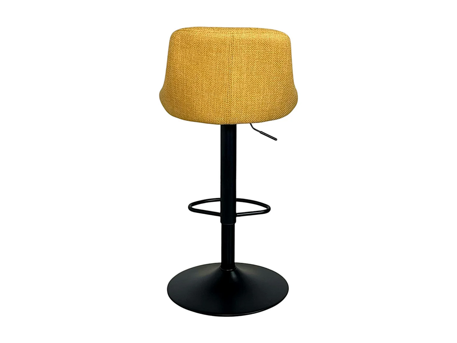 Chaise de bar hauteur réglable tissu moutarde (lot de 2) MALMOE