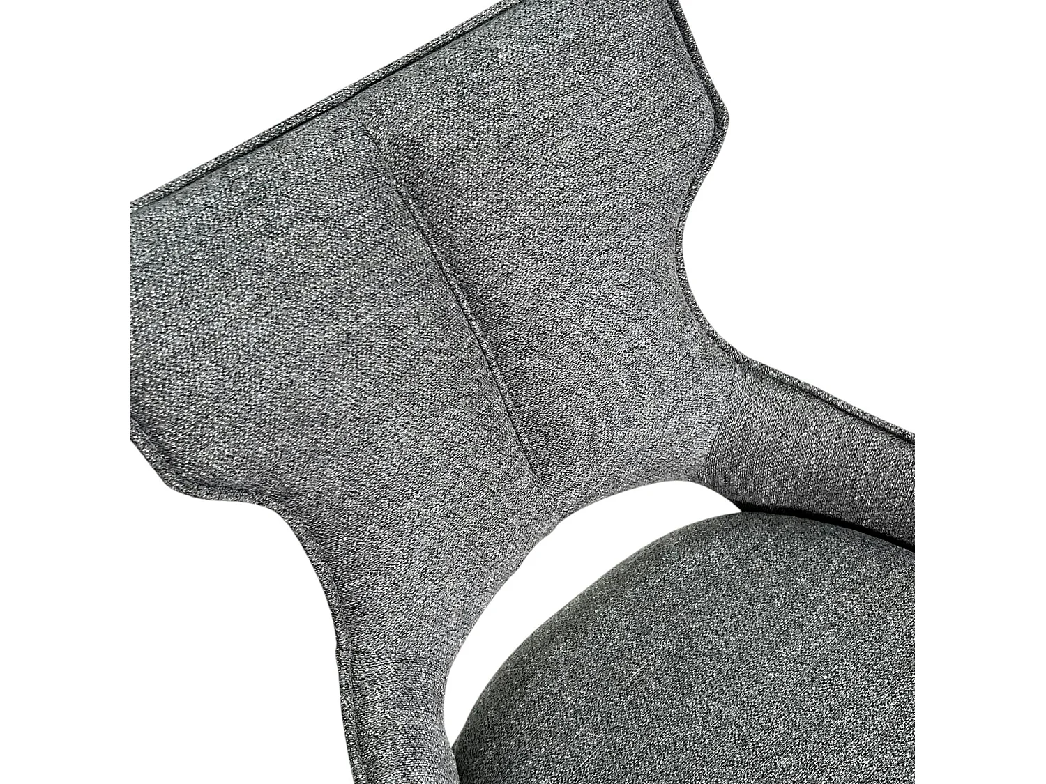 Chaise de bar pivotante tissu gris (lot de 2) LOMBARDIE