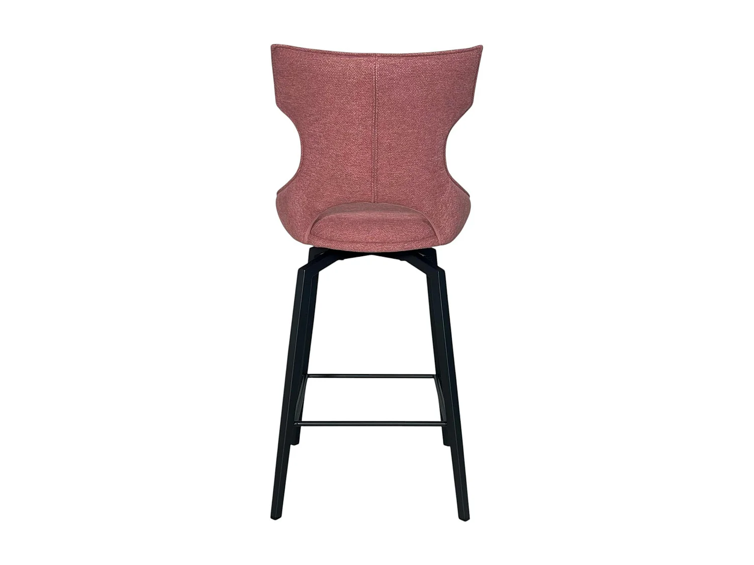 Chaise de bar pivotante tissu rose (lot de 2) LOMBARDIE