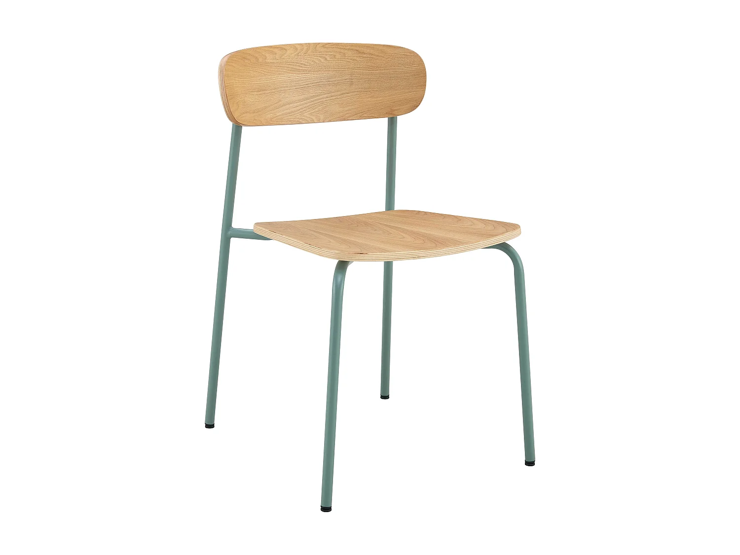 Lot de 2 chaises en bois bleu clair