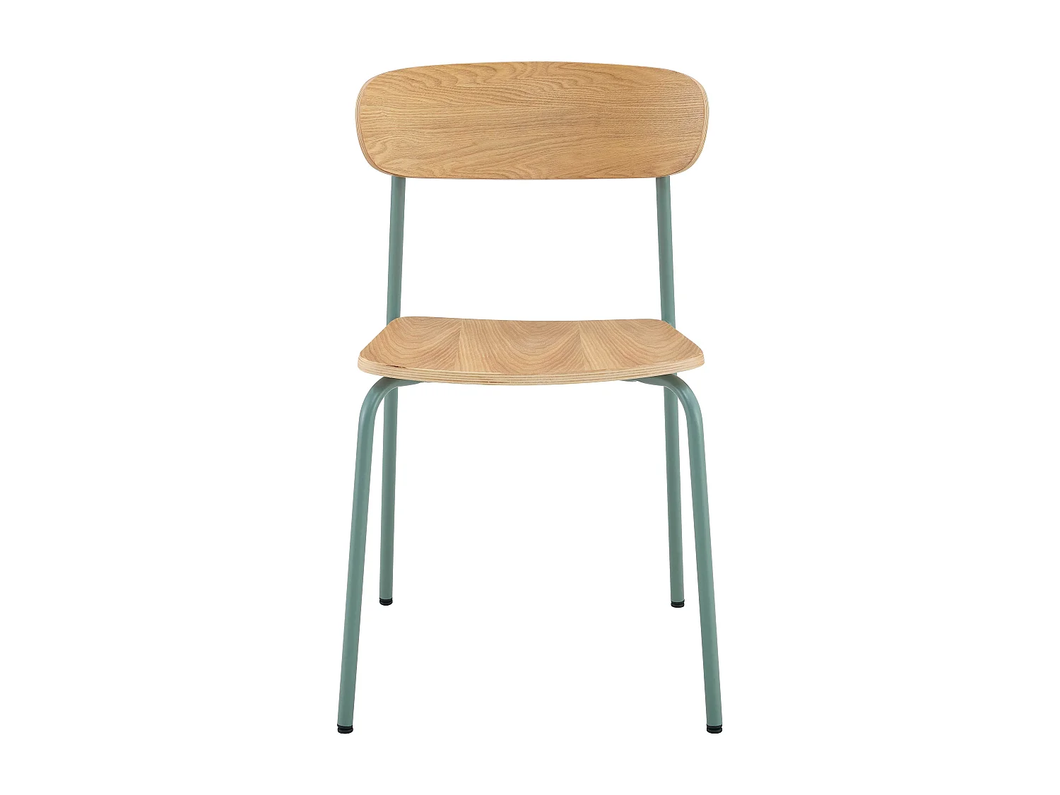 Set van 2 lichtblauwe houten stoelen