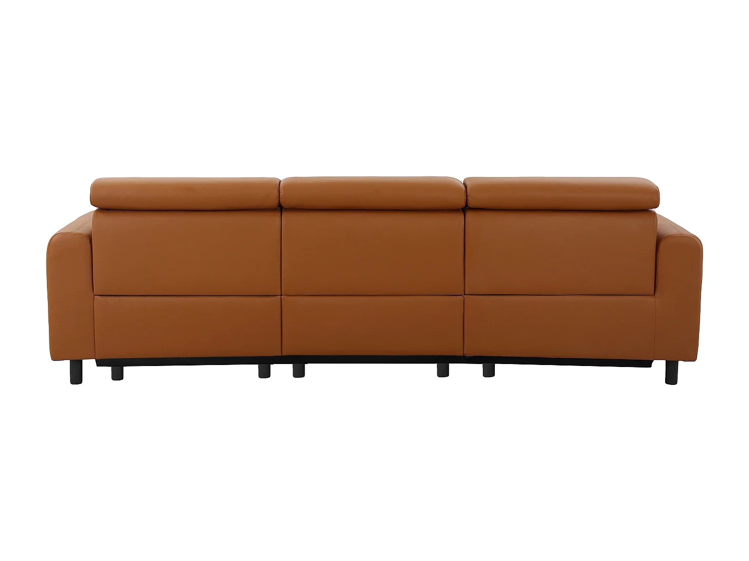 Skaane | Sofa 3 seater with chaise right & electric function in PU cognac