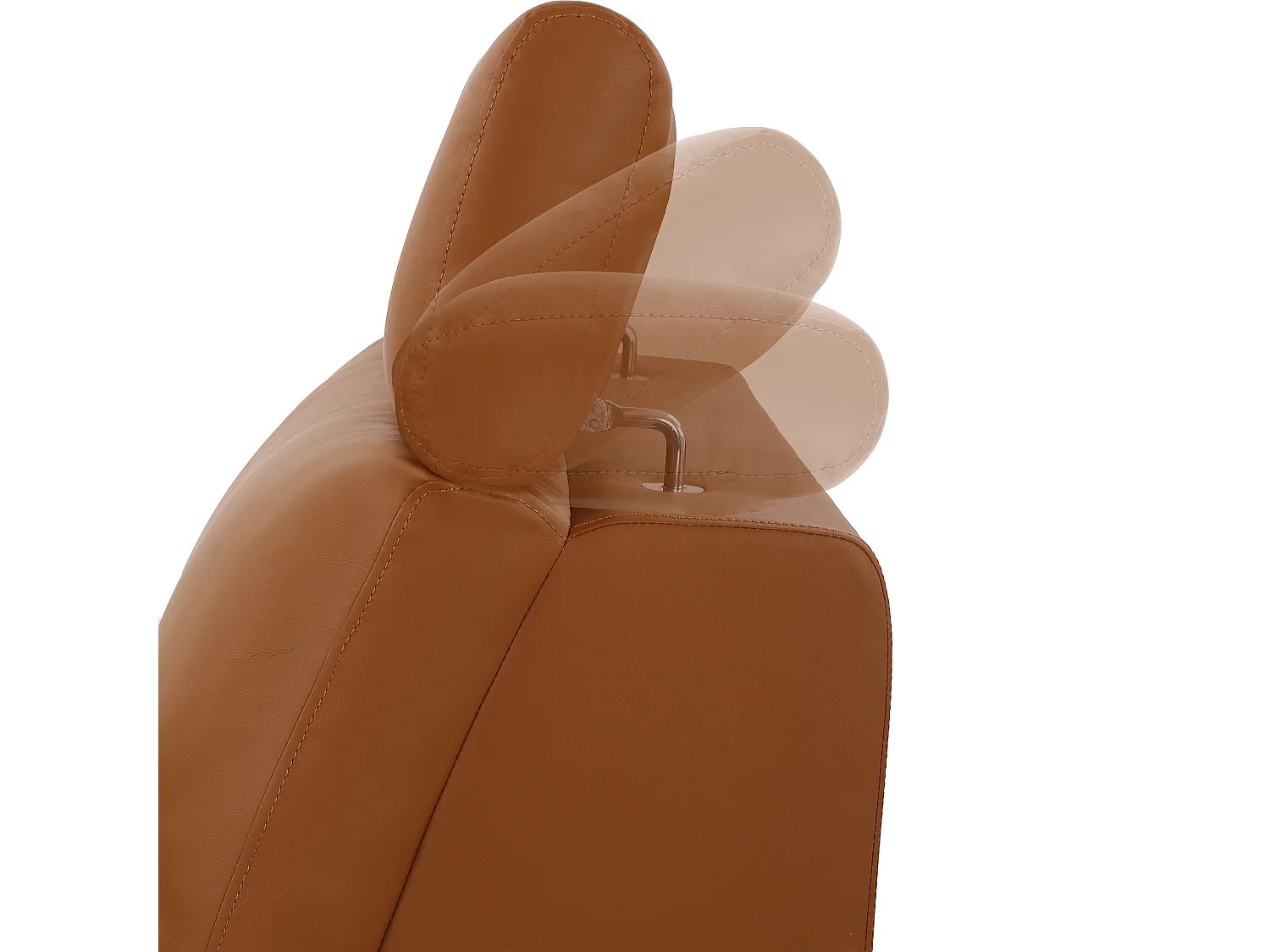 Skaane | Sofa 3 seater with chaise right & electric function in PU cognac