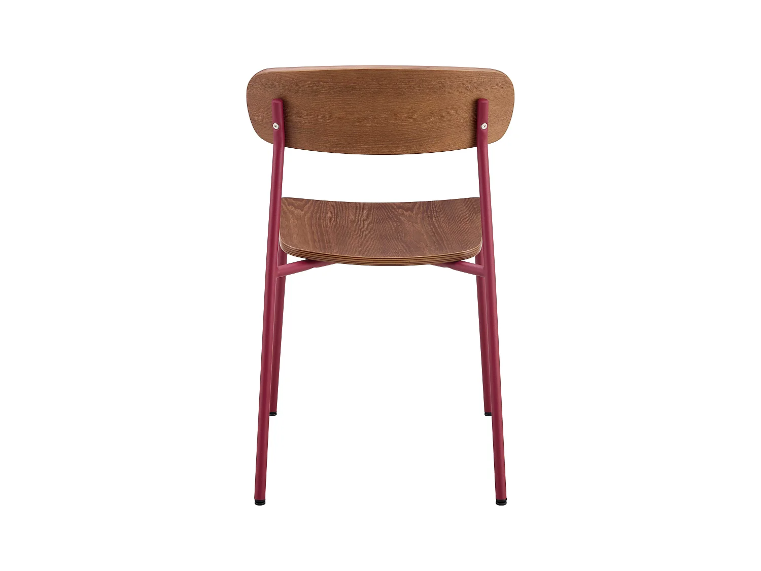 Lot de 2 chaises en bois bordeaux