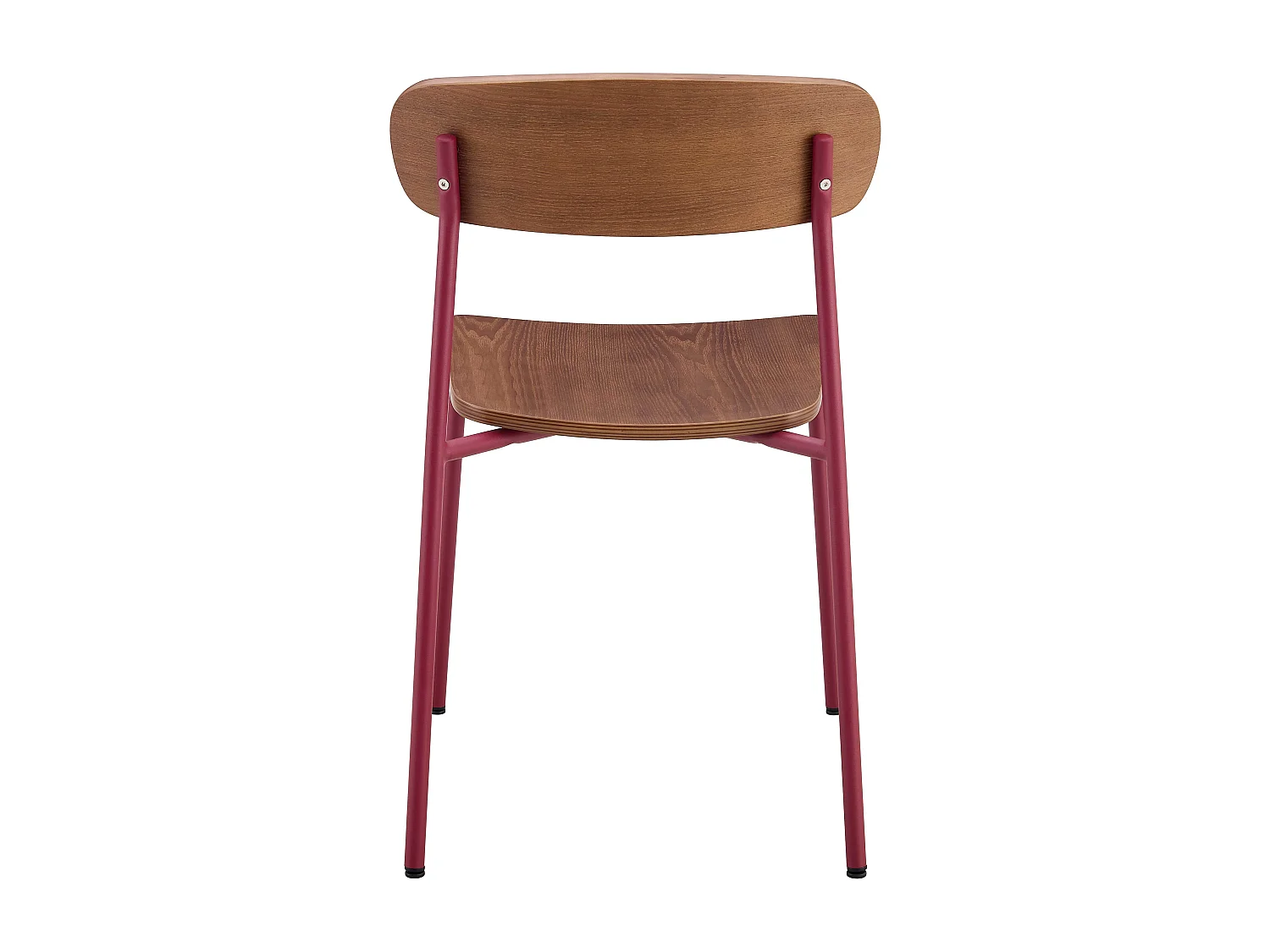 Lot de 2 chaises en bois bordeaux