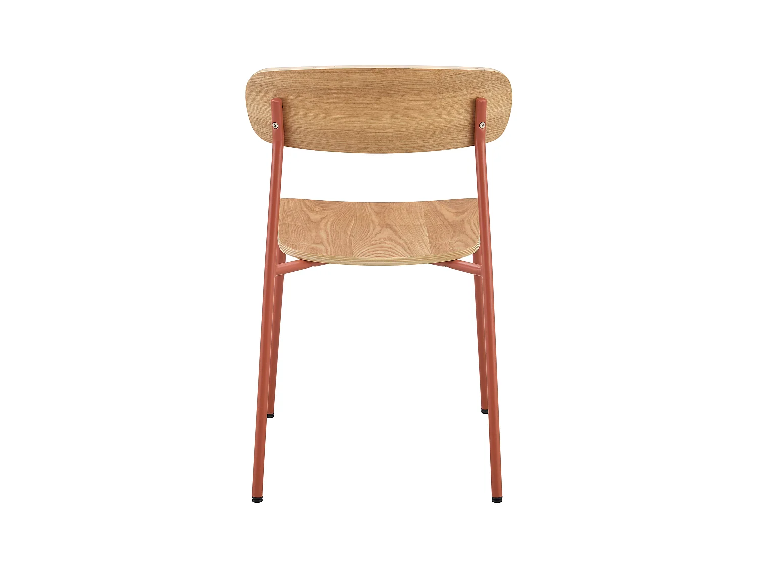 Lot de 2 chaises en bois orange