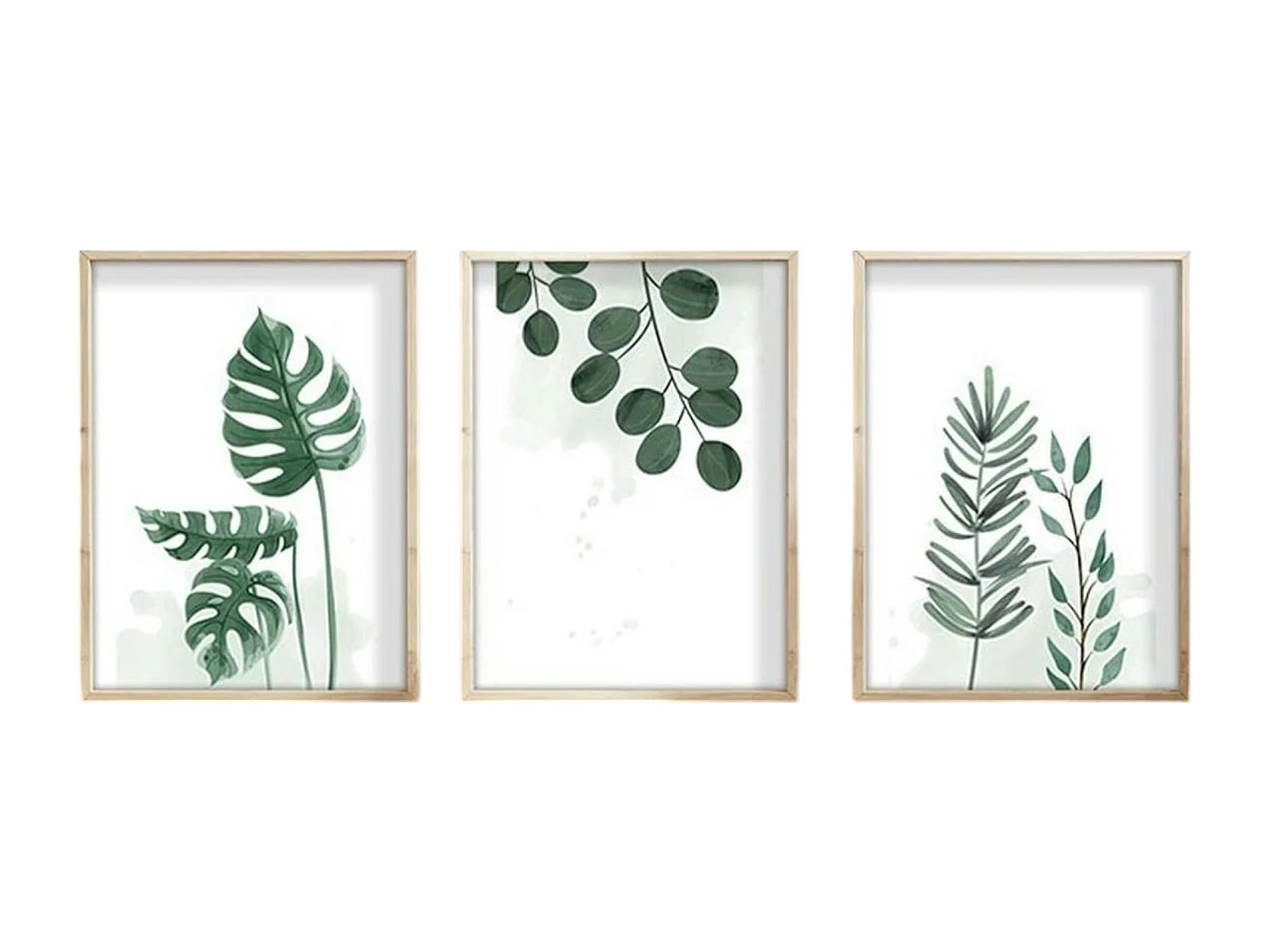 Tableau végétal minimaliste – détail feuillage ( lot de 3)