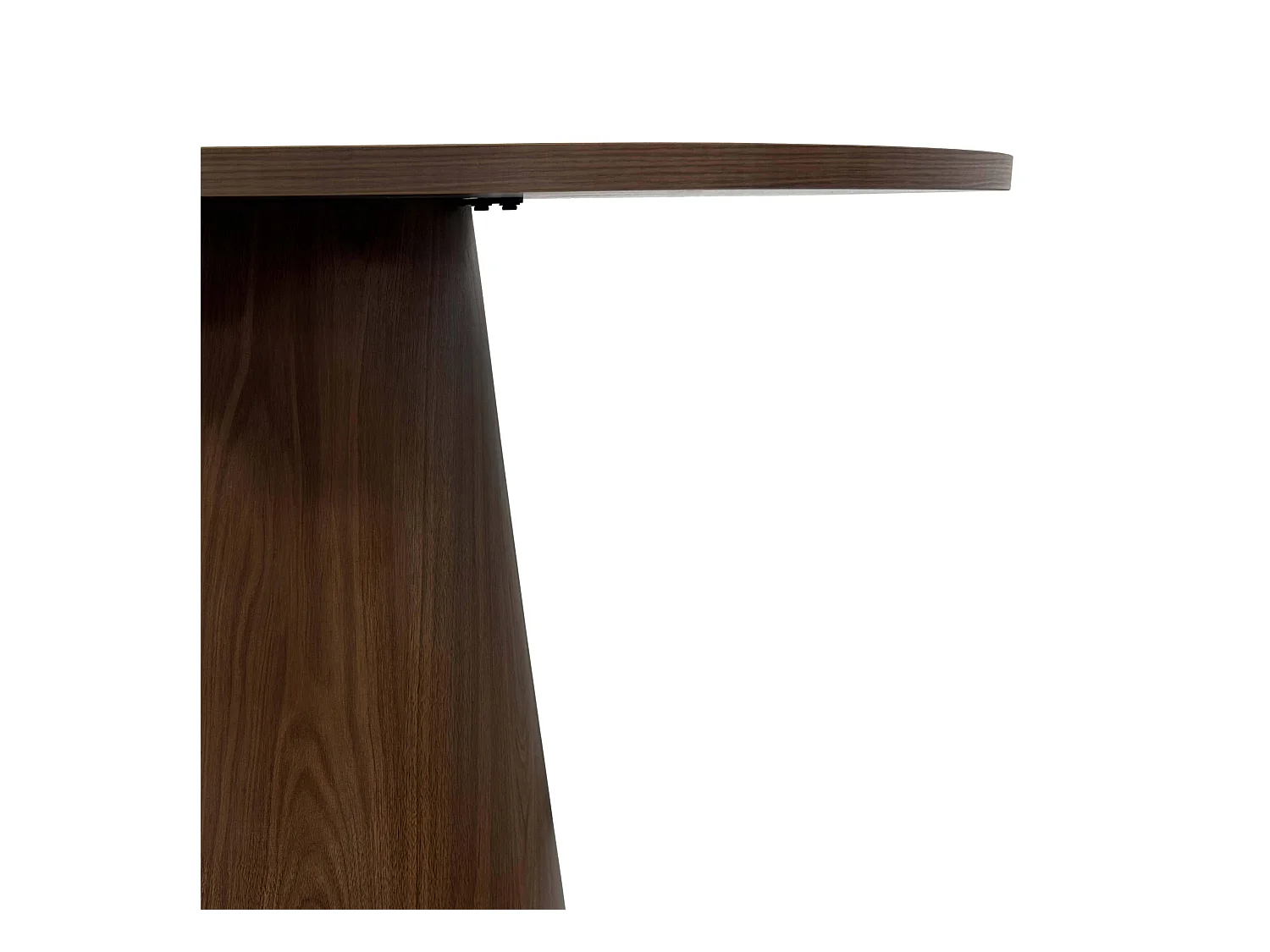 Table à manger scandinave ronde 120 cm effet bois foncé