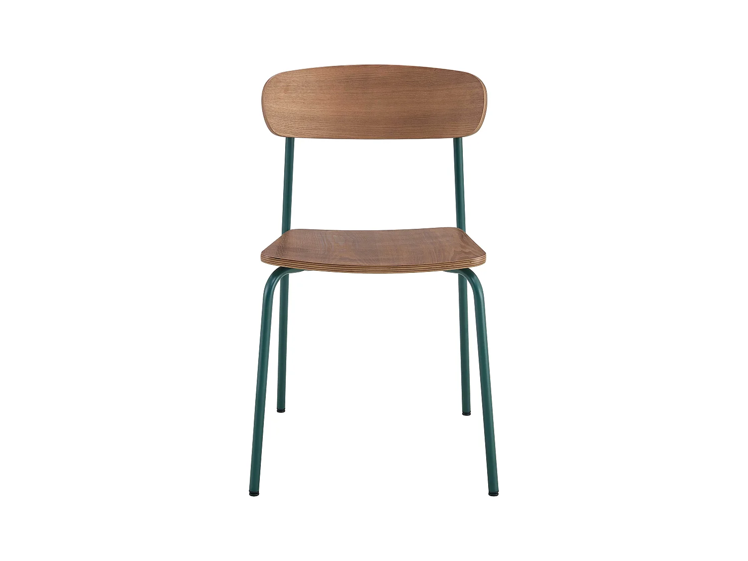 Lot de 2 chaises en bois vert kaki