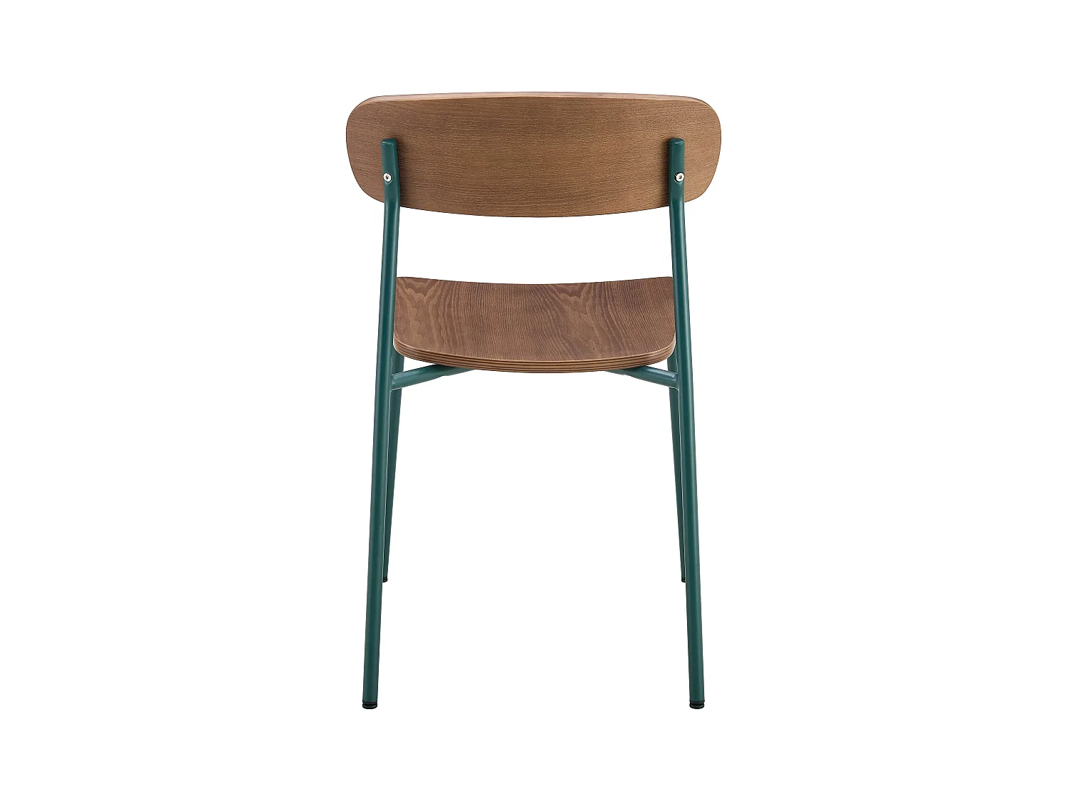 Lot de 2 chaises en bois vert kaki